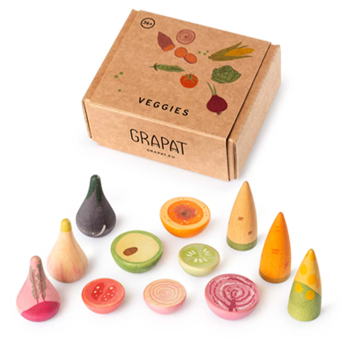 grapat houten groenten - 12st - Image 4