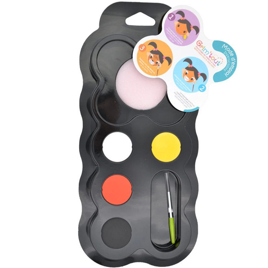 grim'tout schminkset 4 kleuren - tijger en pompoen - Image 4