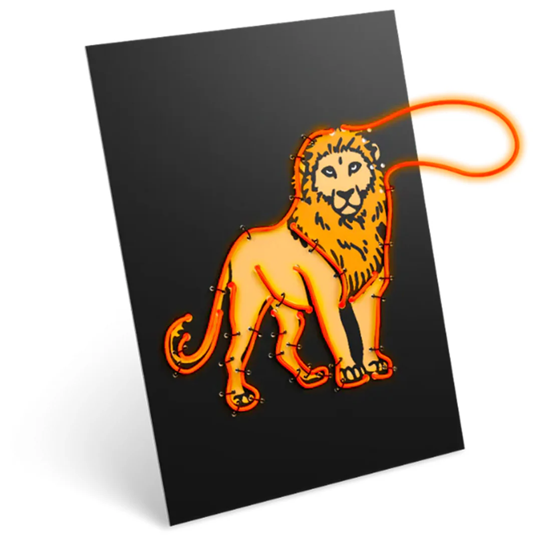 kidywolf kidyneon knutselpakket wanddecoratie - dieren - Image 4