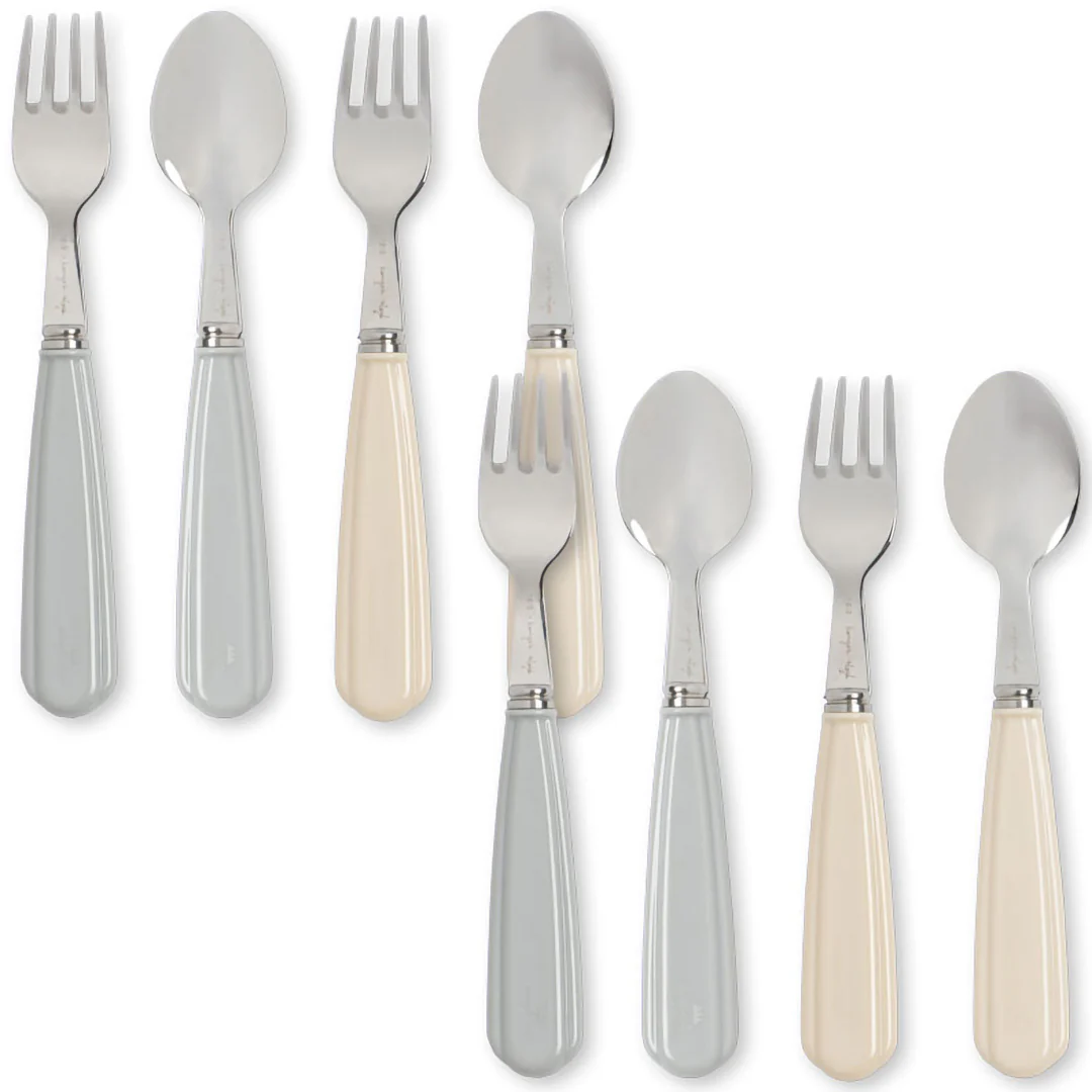 konges sløjd kinderbestek - creme onyx - 8st - Image 4