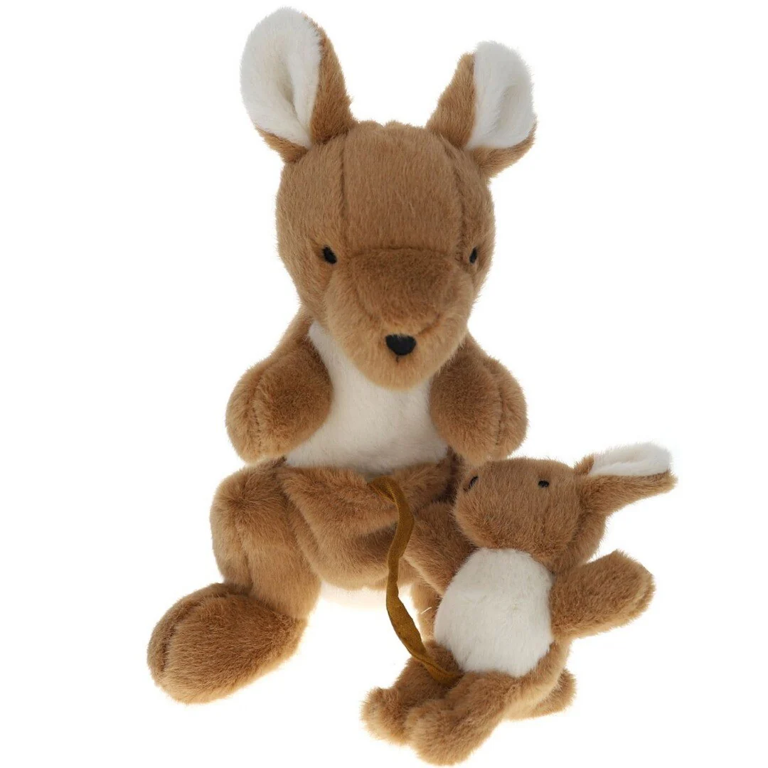 le petit souk knuffelkangoeroe met baby - 24 cm - Image 3
