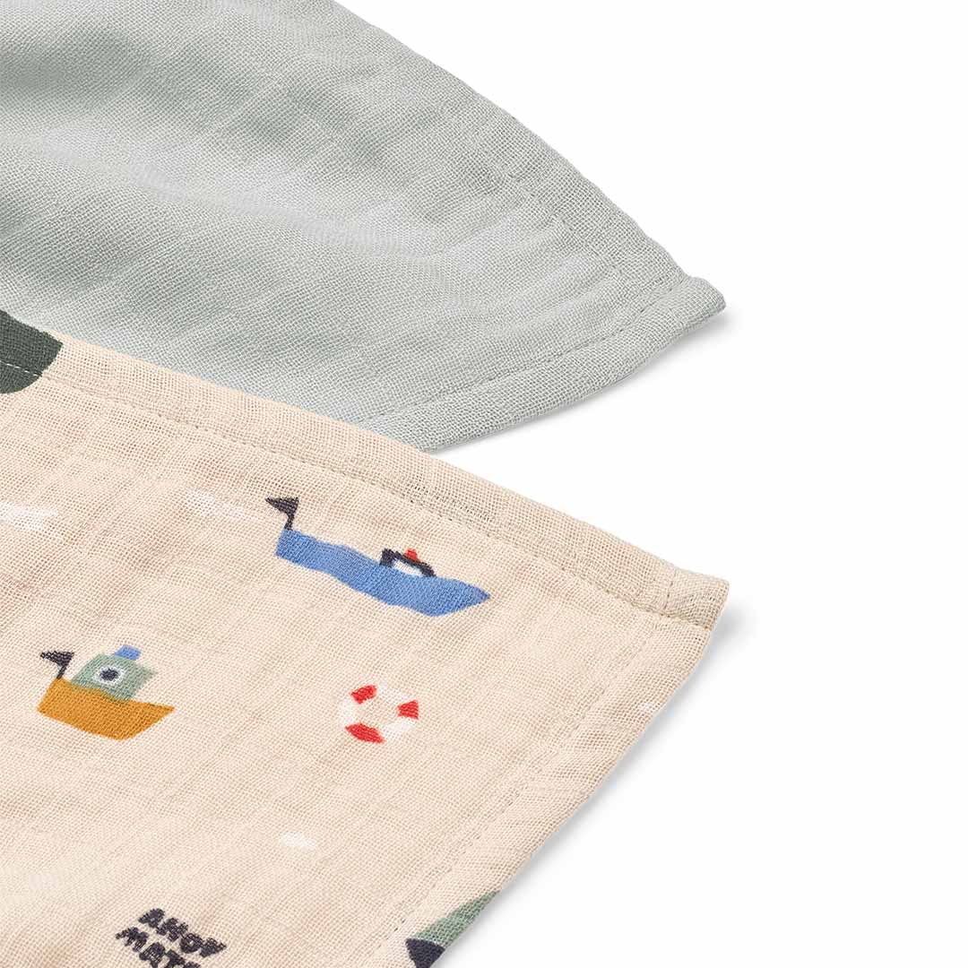 liewood hydrofieldoeken lewis - sailing - dove blue mix - 2st - Image 4