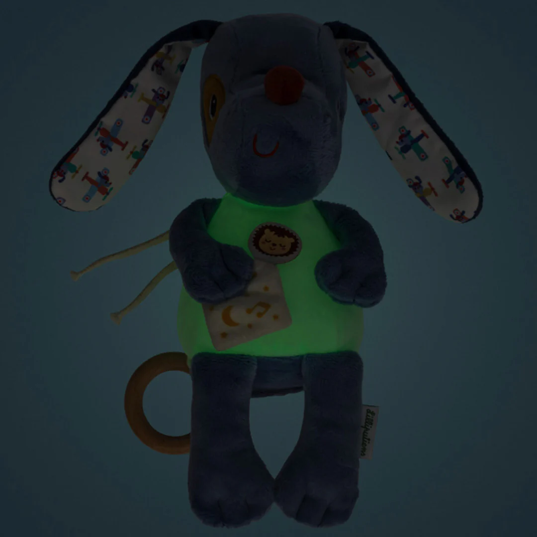 lilliputiens muzieknuffel glow in the dark - jules de hond - 23 cm - Image 4