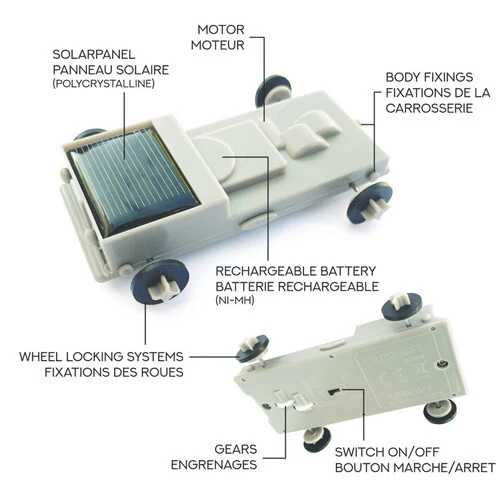 litogami bouwpakketje renault 4L met zonnepaneel - blauw - Image 3