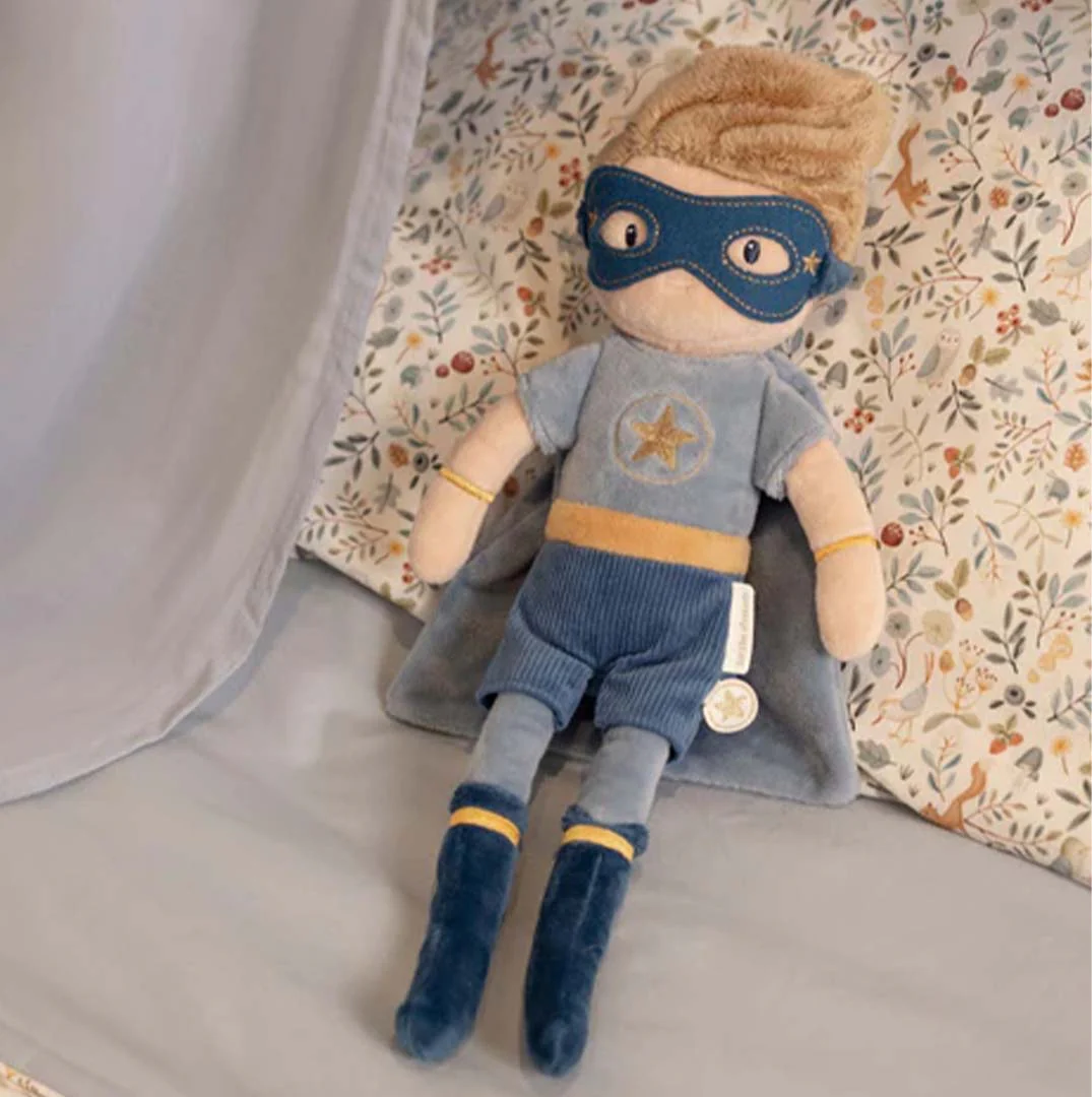 little dutch knuffelpop jim - superheld - 35 cm - Image 6