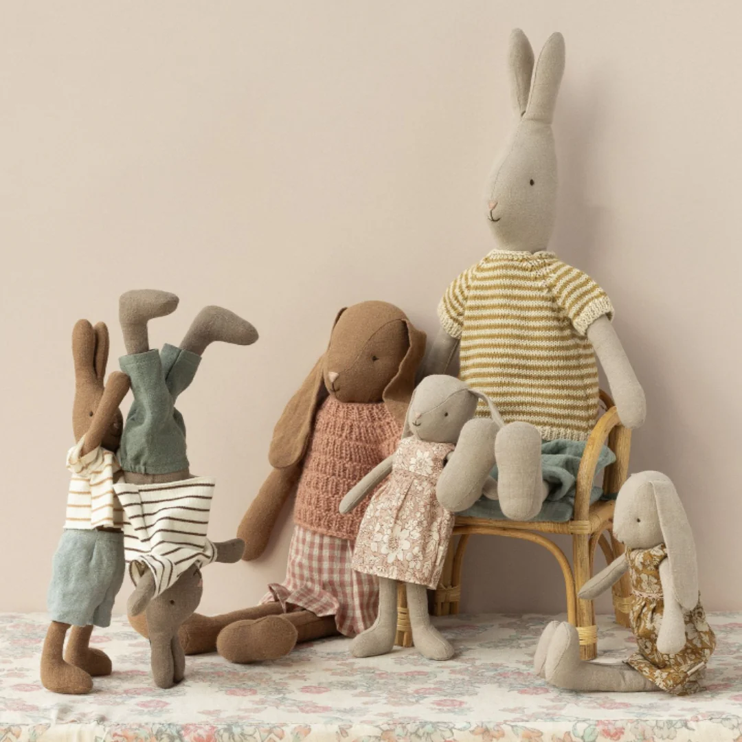 maileg poppenkleding gebreid shirt en rokje - knuffelkonijn - maat 3 - Image 3