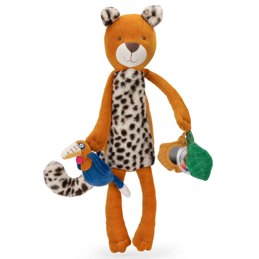 moulin roty activiteitenknuffel la forêt mawa - luipaard taïgo - 55 cm - Image 4