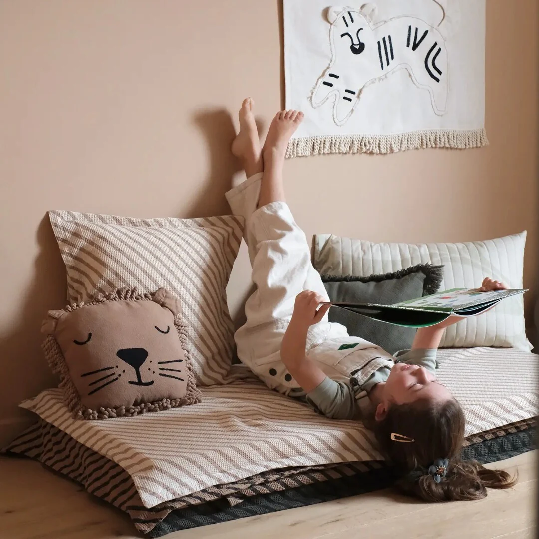 nobodinoz kussen lion face - sesame - Image 4