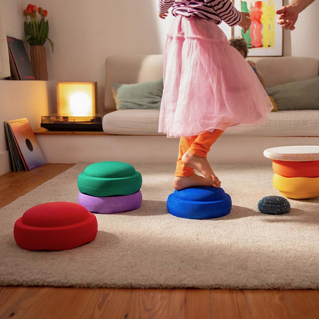 stapelstein rainbow met petal balance board - classic + gratis mini - Image 3