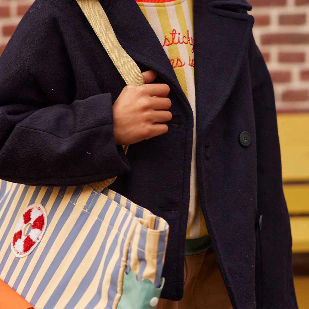 sticky lemon shopper - blue whale - sandy yellow - Image 3