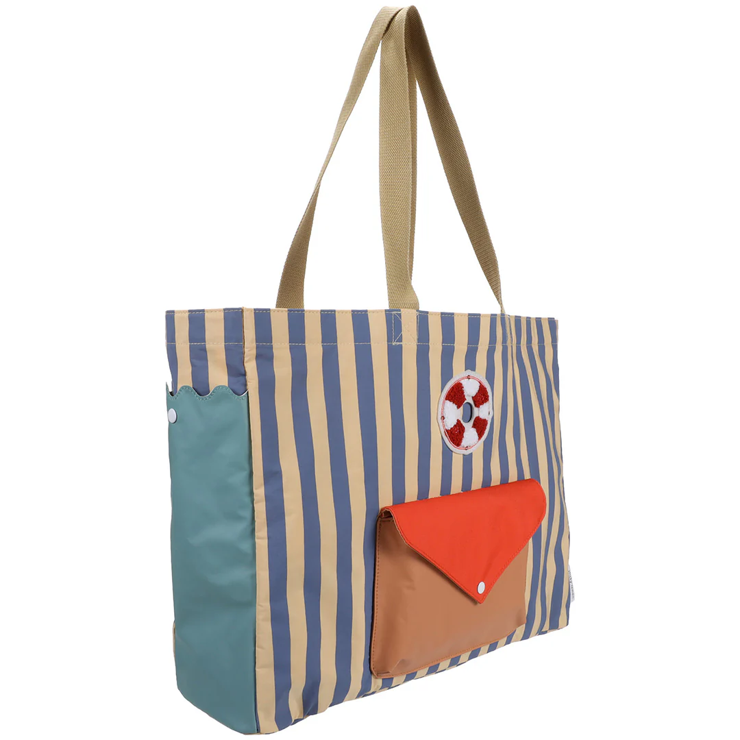 sticky lemon shopper - blue whale - sandy yellow - Image 4